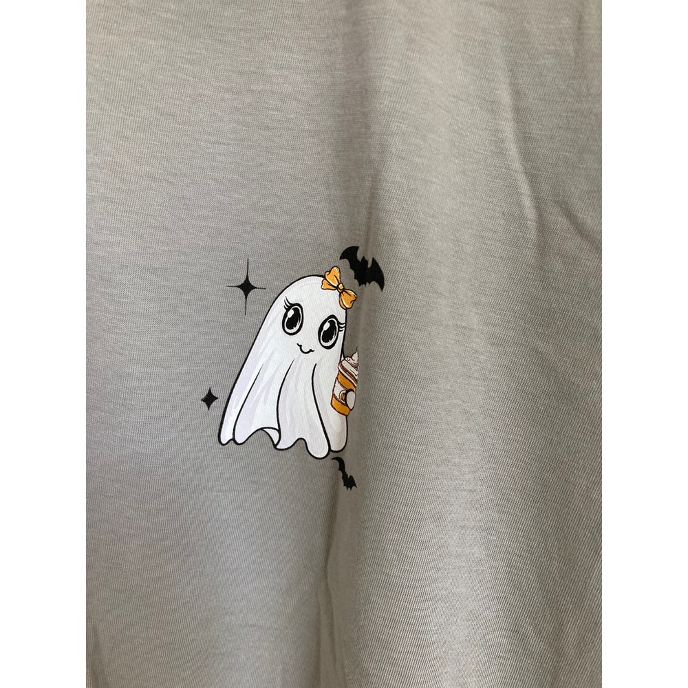 Simply Southern Hey Boo Halloween Ghost Pumpkin Gray Graphic Tee XL SS-BOO - Picture 8 of 8